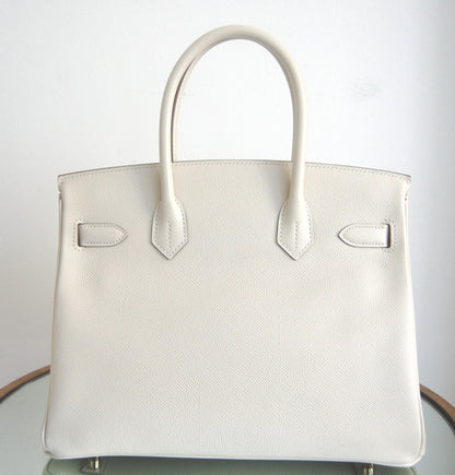 Hermes Birkin 30 Craie Epsom Leather Gold Hardware