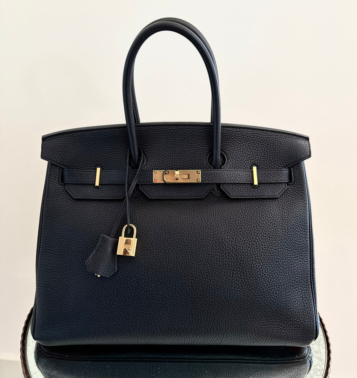 Hermes Birkin 35 Black Togo Leather Gold Hardware