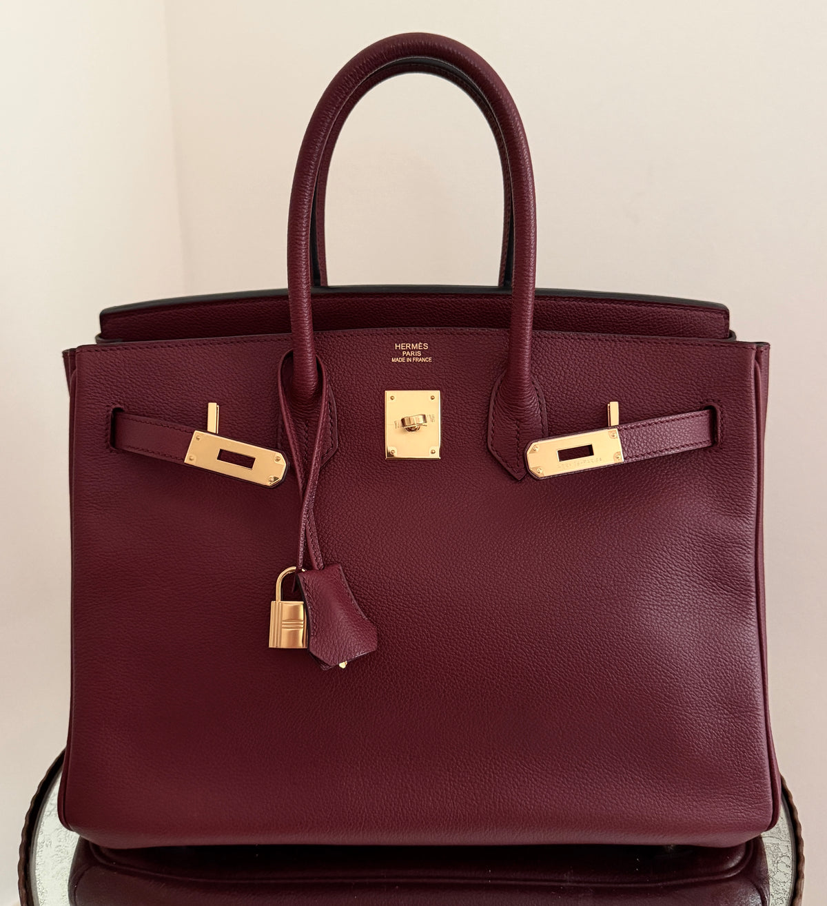 Hermes Birkin 35 Rouge H Vache Liegee Gold Hardware